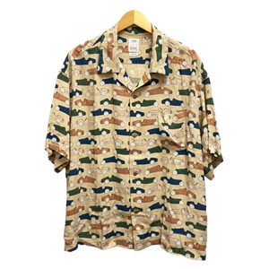 ビズビム VISVIM シャツ カジュアルシャツ 開襟シャツ CABAN SHIRTS S/S 0121205011016 車 総柄 半袖 3 ベージュ マルチカラー メンズ