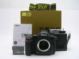 ★ハローカメラ★3287 Nikon D500 Body 2088万画素 箱.説明書.【付属品 有り】綺麗 動作品 現状 ニコン 1円スタート 即決有り