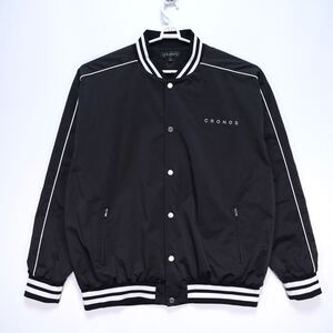 【送料無料】CRONOS LIGHT STADIUM JUMPER/クロノス ライトスタジアムジャンパー/スタジャン/BLACK×BLACK/品番:C03-BL-2403ST/SIZE 44/XXL