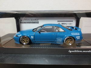 静岡ホビーショー限定　30台限定　1/18 PANDEM GT-R (BCNR33) Blue With Skate Board　IG3027