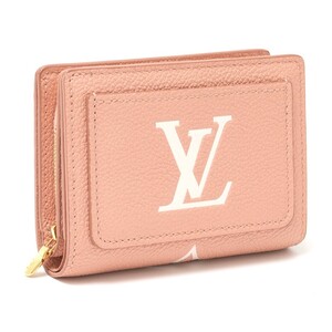 LOUIS VUITTON ルイヴィトン ポルトフォイユ・クレア M81649 ミニウォレット 二つ折り財布 モノグラム・アンプラント×レザー ピンク