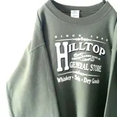 HILLTOP GENERAL STORE スウェット カーキ グリーン古着