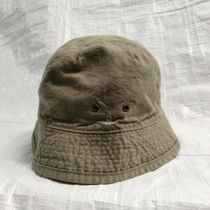 45rpm オリーブ　コットン　キャンバス バケットハット 45R　cotton bucket hat olive 男女兼用　hat 帽子　ハット　セーラーハット　刺繍