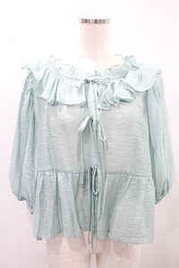 Candy Stripper / ANGELIC RIBBON SHEER BLOUSE ミント H-24-10-08-1025-PU-BL-KB-ZT191