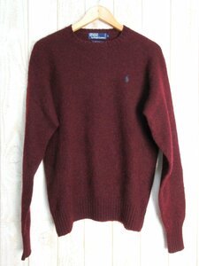 ポロラルフローレン/Polo by Ralph Lauren：ウール ニット プルオーバー セーター サイズL 100% WOOL SCOTTISH YARN 古着 メンズ/中古/USED