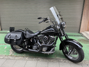 BigBeat 特注品マフラー Harley-Davidson EVO/TC88/TC96 FLSTS/FLSTSC/FLSTSB/FLST 2in1レーシングマフラーB