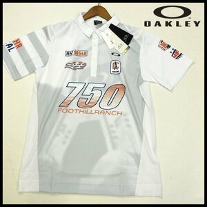  新品 オークリー OAKLEY 半袖ポロシャツ 春夏 ゴルフ 吸汗速乾 XL 白 OAKLEY EMPHATIC MX SHIRT メンズ 紳士 【2597】