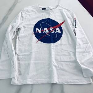 ◆◆◆ Zara nasa Tシャツ 長袖 パンツ　セット　部屋着　ほぼ未使用　THE APOLLO missions ホワイトブルー　サイズ11〜12