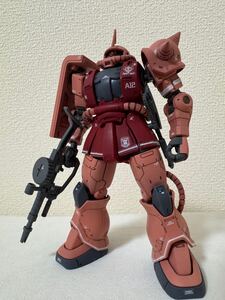 1円スタート HG シャア専用ザクII 赤い彗星Ver. オリジン 塗装完成品 ジャンク