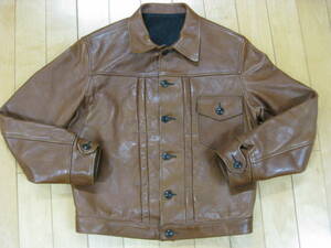 ウエアハウス　Warehouse Company　ホースハイドレザージャケット　1ST TYPE LEATHER JACKET　サイズ３８　馬革　Lot 2147　