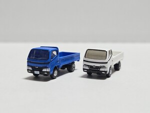 銀 白 2台 日野 デュトロ ブルー ホワイト HINO DUTRO ザ カーコレクション カーコレ 第5弾 トミーテック TOMYTEC 87 88