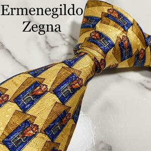 ネクタイ エルメネジルドゼニア ZEGNA 花柄 ボタニカル アート 総柄 シルク100% 高級