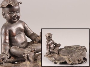 中国古玩 唐物 古銅造 硯 古作 時代物 極上品 初だし品 D0462