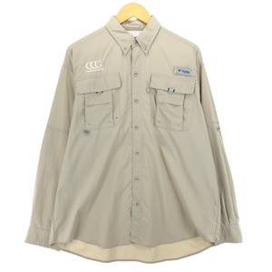 古着 コロンビア Columbia PFG OMNI-SHADE ボタンダウン 長袖 フィッシングシャツ メンズM相当 /eaa470563