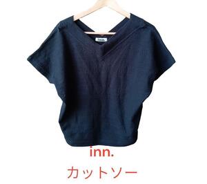 【レディース☆半袖カットソー】inn.☆Tシャツ☆トップス☆黒☆M☆ブラック