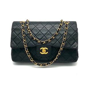 1円 良品 CHANEL シャネル マトラッセ ターンロック ココマーク ラムスキン チェーン ショルダー ハンド バッグ eD0167A