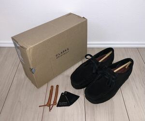 良品 Clarks Wallabee Suede クラークス ワラビー シューズ ブーツ ロー スウェード スエード ブラック 黒 UK4 US6.5 23cm 23.0cmモカシン 