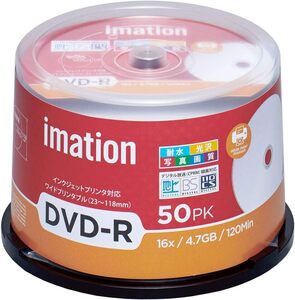 imation イメーション 1回録画用 CPRM対応 耐水・光沢写真画質（ウォーターシールド）DVD-R 120分 IM035 