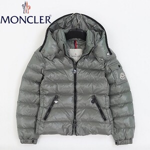 ◆MONCLER モンクレール ロゴワッペン付 Wジップ フーデッド ダウン ジャケット グレー 128cm/8 キッズ