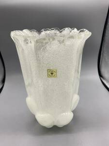 IWATA GLASS/岩田ガラス 花瓶 高さ22cm 直径13.5cm 【未使用品】