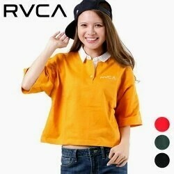 RVCA ルーカ ショート丈 ポロシャツ ラガー レディース クロップド 半袖