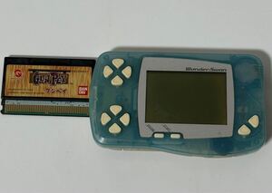 BANDAI バンダイ WonderSwan ワンダースワン スケルトン 水色 SW-001 GUNPEY グーペイ ゲームソフト付 ジャンク 1円〜