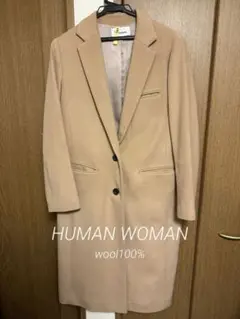 【HUMAN WOMAN】ウール100%  チェスターコート