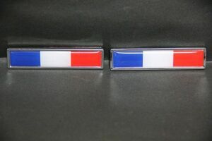 送料無料 【2枚セット】フランス 国旗 ミニエンブレム　プジョー　シトロエン ルノー ヴァンチュリ― シール