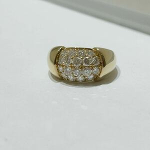 K18 ダイヤモンド リング 指輪 1.21ct パヴェダイヤ 13号