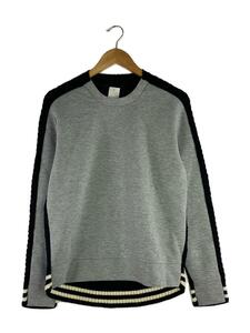 SOPHNET.◆セーター(厚手)/S/コットン/GRY/SOPH-212067/FABRIC MIX CREWNECK KNIT