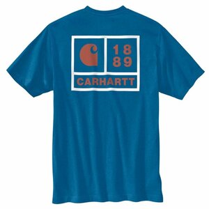 送料無料！即決 Carhartt カーハート 1889 グラフィック Tシャツ BLUE HEATHER　M