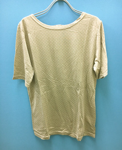 新古品 chloro sister 半袖 Tシャツ ベージュ 水玉 34サイズ E-198