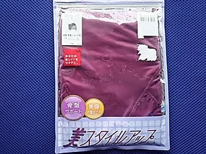 美スタイルアップ・骨盤美腹ガードルショーツ　ショート丈　サイズL　小豆色　新品未使用品