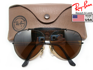 希少Vintage B&L RayBan SHOOTER 62mm B15TGMミラーレンズDrivingブラック シュータMETALボシュロムBLアメリカUSAドライビング サングラス