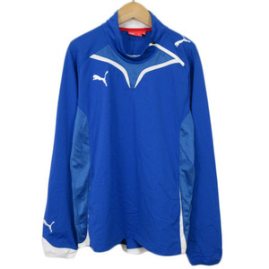 プーマ PUMA サッカー V-コンストラクト 1/2 ZIP トレーニングシャツ M 青 ブルー メンズ