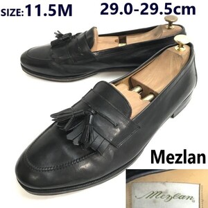 Mezlan/メスラン★本革/キルトタッセルローファー【11.5M/29.0-29.5/black/黒】スリッポン/ビジネスシューズ/Leather/Dress shoes◆pi-072