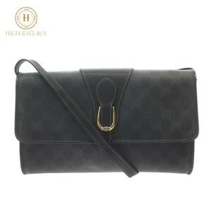 1円スタート GUCCI グッチ GGスプリーム ショルダーバッグ 89.02.050 GG柄 ゴールド金具 斜め掛け クロスボディ PVC レザー ブラック 黒