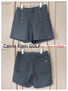 Calvin Klein GOLF レディース9 カルバンクライン ゴルフ ショートパンツ グレー千鳥格子 (M相当 正規品