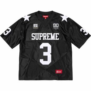 【新品未使用】 24AW 25 新品 SUPREME シュプリーム STAR FOOTBALL JERSEY フットボールジャージ Tシャツ カットソー 半袖 BLACK M