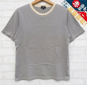 8T2949【クリックポスト対応】MARGARET HOWELL 半袖ボーダーTシャツ マーガレットハウエル