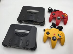 ♪▲【Nintendo ニンテンドー】NINTENDO 64 本体/コントローラー 4点セット NUS-001(JPN) 他 まとめ売り 1122 2