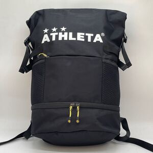 ⑩BN2303●ATHLETA アスレタ リュックサック デイパック ロールトップ ブラック