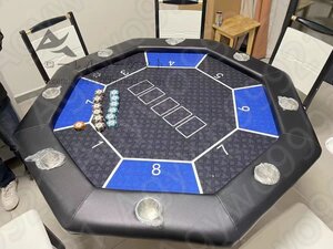 テキサスホールデム 折りたたみ式ポーカーテーブル 8人用 カジノゲーム 120cm