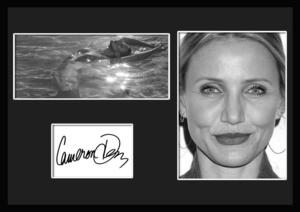 10種類!Cameron Diaz/キャメロン・ディアス/サインプリント&証明書付きフレーム/BW/モノクロ/ディスプレイ (5-3W)