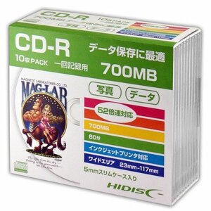 まとめ得 【10P×5セット】 HIDISC CD-R データ用5mmスリムケース HDCR80GP10SCX5 x [2個] /l