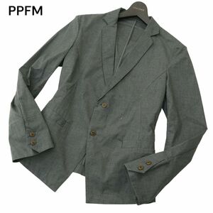 PPFM ペイトンプレイス 通年★ デザイン アンコン テーラード ジャケット Sz.M　メンズ グレー　A4T08101_7#O