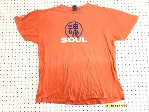 カジュアル！インパクト大！魂 SOUL プリント 半袖Tシャツ