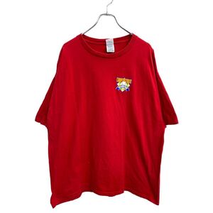 DELTA 半袖 プリント Tシャツ 2XLサイズ デルタ ビッグサイズ レッド コットン メキシコ製 古着卸 アメリカ仕入 t2407-3758