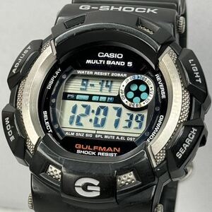 美品 G-SHOCK GW-9100-1JF GULFMANガルフマン タフソーラー 電波受信 電波ソーラー マルチバンド5 タイドグラフ ブラック チタンパーツ 