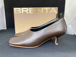 BRENTA ブレンタ スクエアトゥパンプス size:38 茶色 ブラウン made in ITALY イタリア製 レザー 本革 レディース ブーツ シューズ